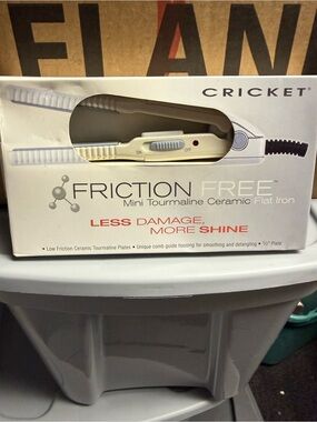 New Cricket Friction Free Mini Tourmaline Ceramic Flat Iron - Creamgrey5